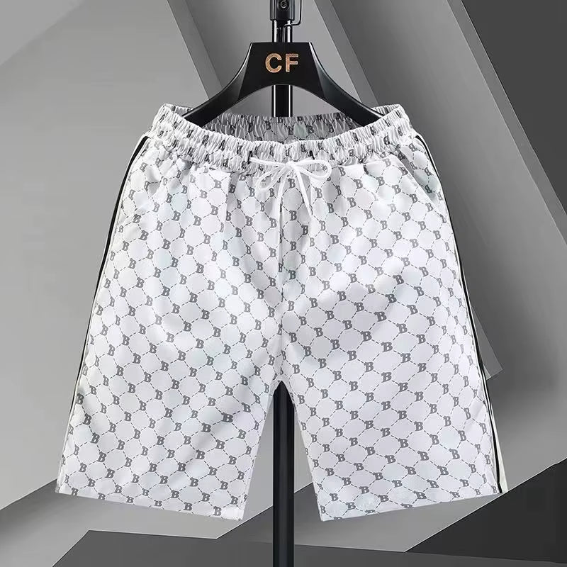 2024 Summer New Men'S 3D Custom Quick-Drying Trend Stacked Swimming Beach Pants Fashion Trend Essential Shorts Fashion Y2K