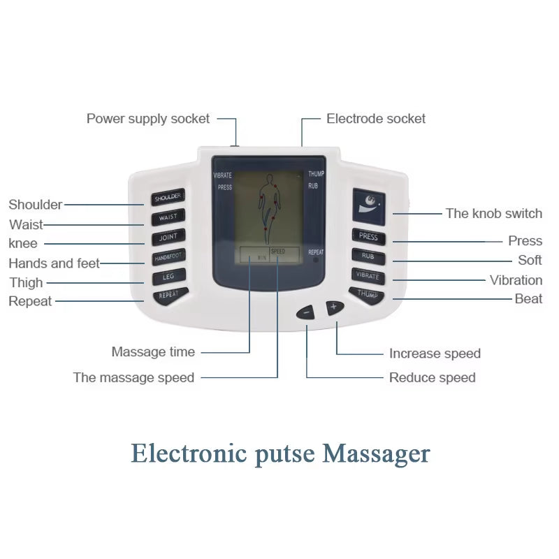 Tens Muscle Stimulator Electric Slipper Massager Gua Sha Acupuncture Pulse Machine Foot Relaxation Therapy Ems Fat Burne